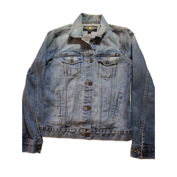 Lucky Brand Classic Denim Jacket Women’s XS "Too Tough To Die" - Picture 1 of 8
